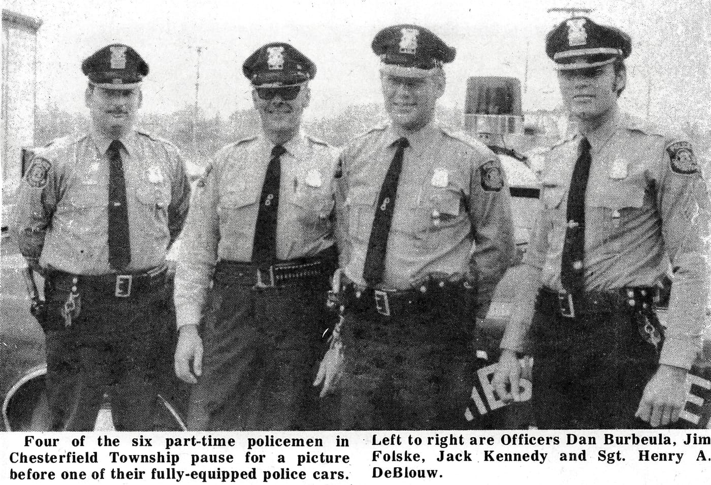 Historic Chesterfield Township Police Department photograph