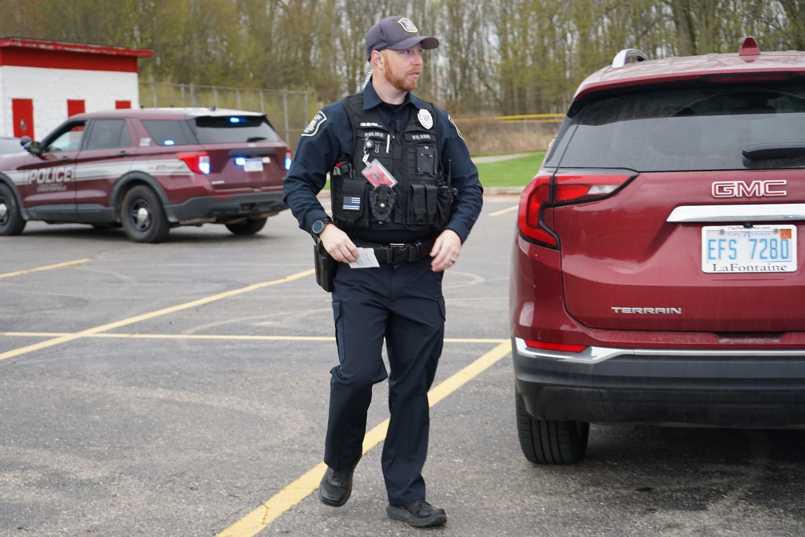 Officer conducting a traffic stop