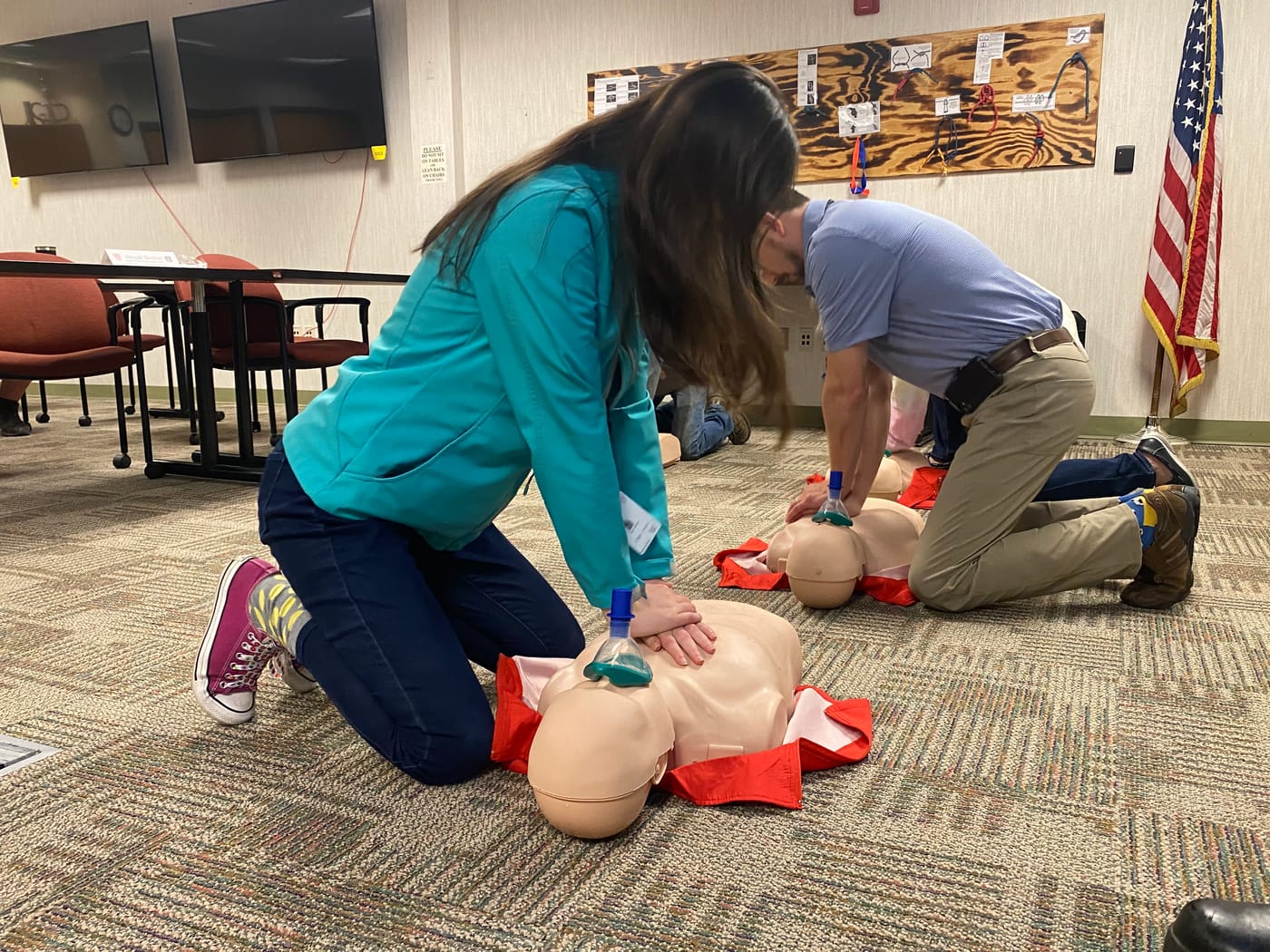 Citizens Academy participants practicing CPR