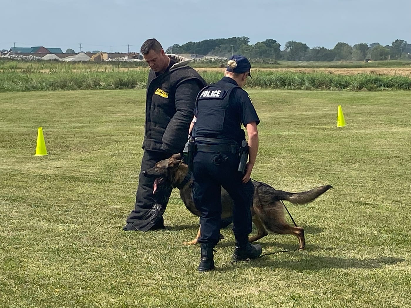 K-9 demonstration for Junior Public Safety Academy students