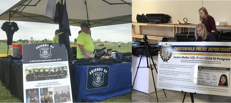 kID Print booth at a Chesterfield Township community event