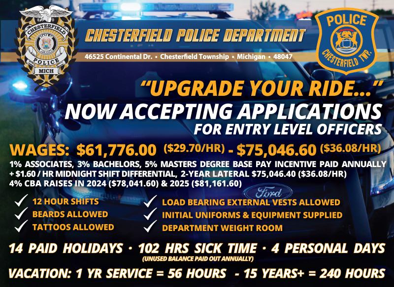 ACCEPTING APPLICATIONS FOR ENTRY LEVEL OFFICERS