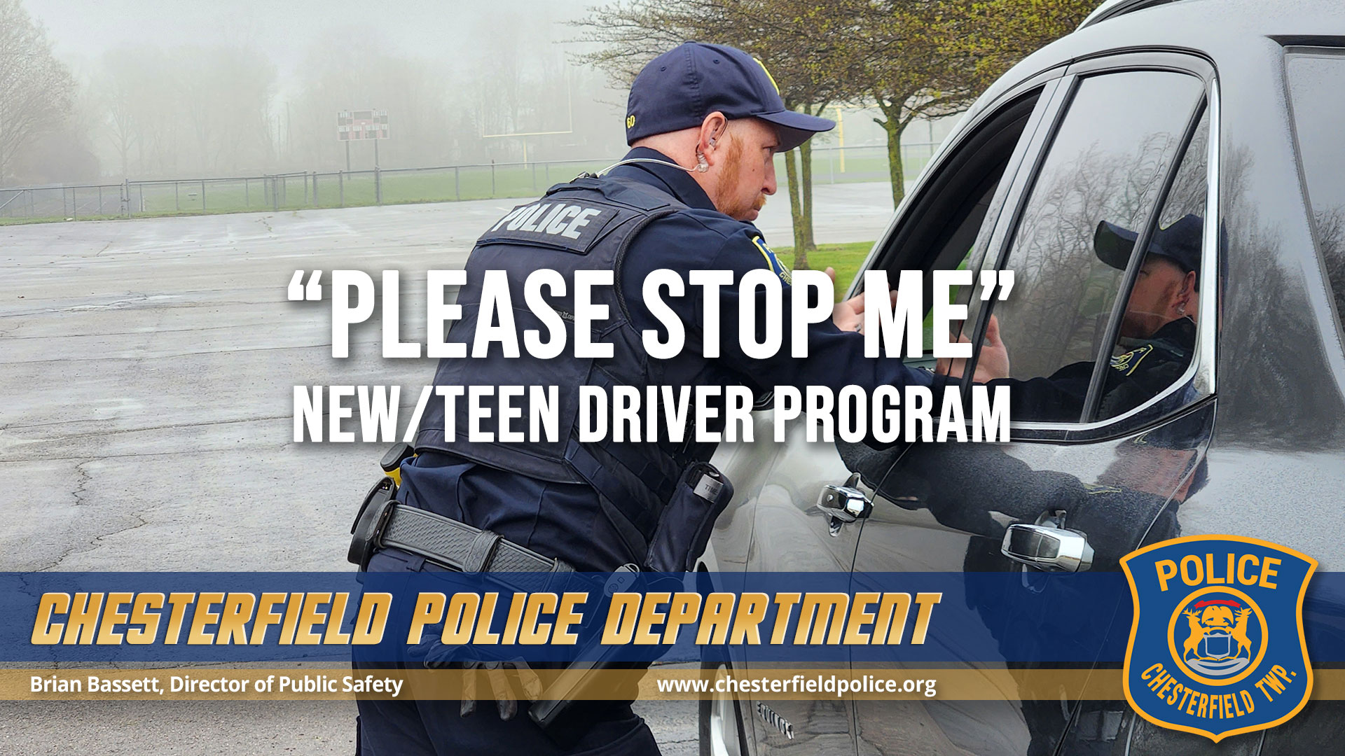Chesterfield Township Department of Public Safety Conducts Mock Traffic Stops for New Drivers